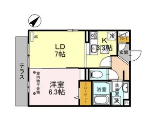 埼玉県さいたま市緑区美園5【アパート】の間取り