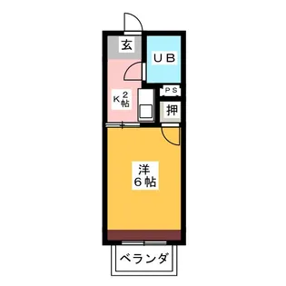 ジュネス楓【1階】の間取り