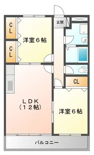パレスピュアII【2階】の間取り