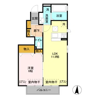 AN・ウイラード【1階】の間取り