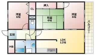 ハイツゴールド【2階】の間取り