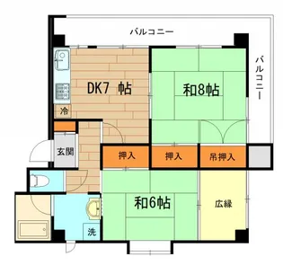 マンション中山【3階】の間取り