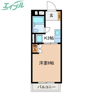 杉沢ハイツ【3階】の間取り