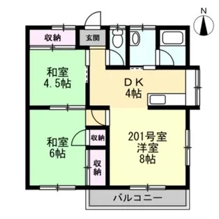 コーポ西湘【2階】の間取り