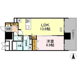 THE RejuvePort KISARAZU【9階】の間取り