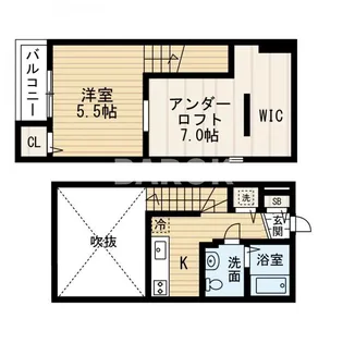 グレイスガーデン箱崎【1階】の間取り