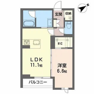 コリーヌ・クレール【1階】の間取り