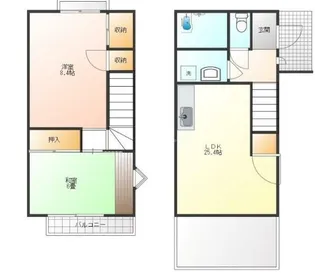 サンモールめじろ台Aの間取り