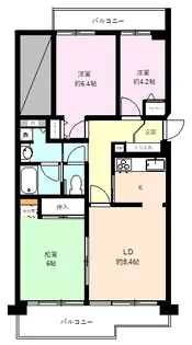 新ゆりグリーンタウンアカシア街区6号棟【13階】の間取り