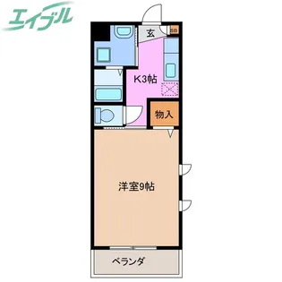 アンジュール川方【1階】の間取り