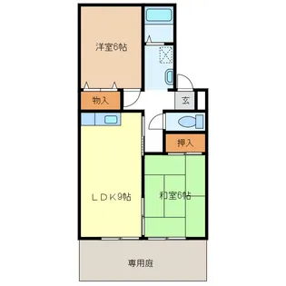 2LDKの間取り画像