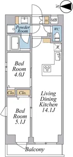 SPコート榎町【2階】の間取り