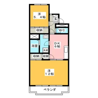ルミエール若森 II【1階】の間取り