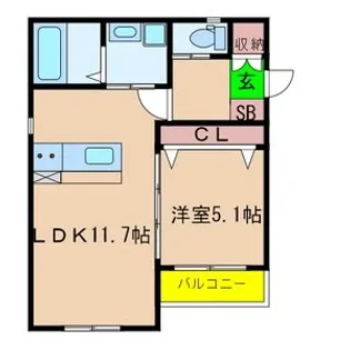 カーサウエスト【3階】の間取り