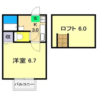 シティコート和泉【1階】の間取り