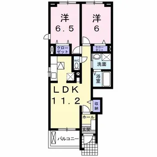 ベルアンジュ【1階】の間取り