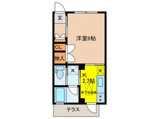 中村ハイツ【1階】の間取り