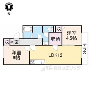 サニーハイム富雄【1階】の間取り