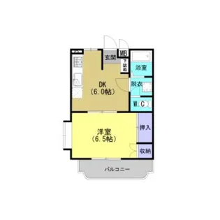 マリンハイツ大徳【2階】の間取り