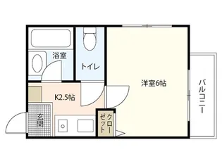 メルカード壱番館【2階】の間取り