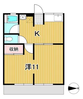 シティハイムヒロ【1階】の間取り