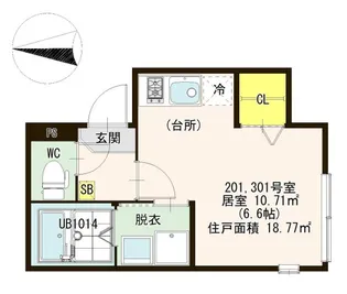Melaverde(メラヴェルデ)【2階】の間取り