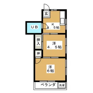 ハイコーポ南行徳【1階】の間取り