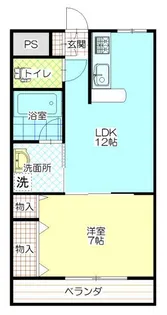 パレス若宮【1階】の間取り