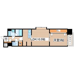 コンフォートEXE連坊ステーション【4階】の間取り