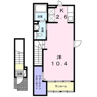 広島県広島市南区宇品海岸2【アパート】の間取り