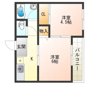 大阪府大阪市福島区玉川2【マンション】の間取り