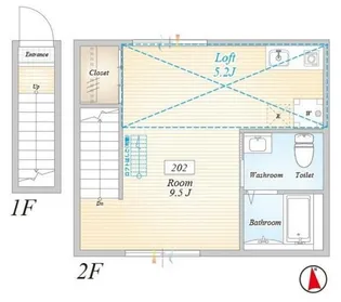 JTレジデンス府中壱番館【2階】の間取り