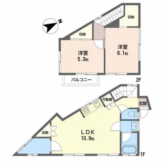 静岡県三島市加茂【一戸建】の間取り
