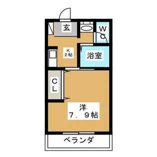 ヴィレッジハウス【1階】の間取り