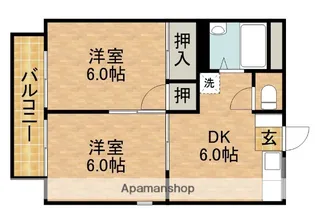 コーポ秋田【2階】の間取り