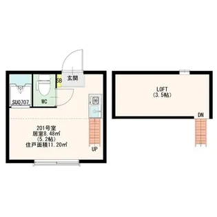 ハイリバー錦糸町【2階】の間取り