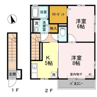 メルベーユ広【1階】の間取り