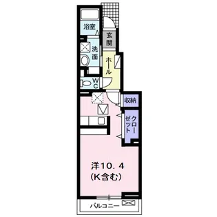 広島県福山市東川口町3【アパート】の間取り