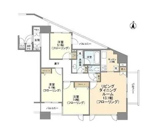 HF白金高輪レジデンス【8階】の間取り