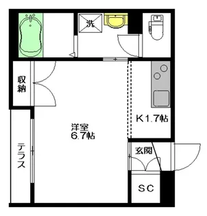 東京都新宿区上落合2【マンション】の間取り