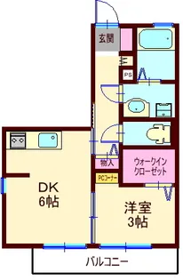 フラッツ・ベル【1階】の間取り