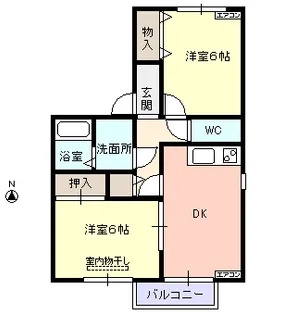 カルムヒル・プラッツ【1階】の間取り