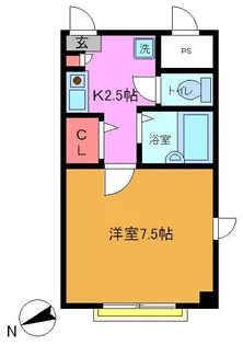 セゾン中山【1階】の間取り