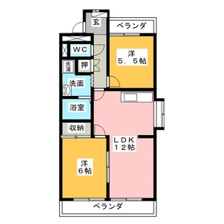 マンション遠山【1階】の間取り
