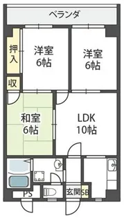 大阪府東大阪市横小路町5【マンション】の間取り
