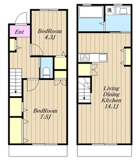 神奈川県厚木市林4【一戸建】の間取り