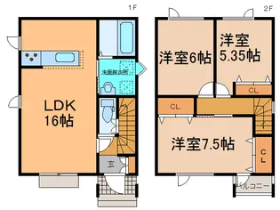 北海道帯広市西十六条南6【一戸建】の間取り