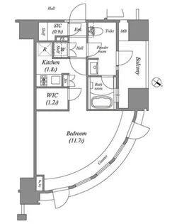 ザ・レジデンス赤坂檜町【6階】の間取り