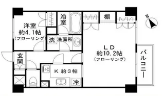 パークサイド六本木【5階】の間取り