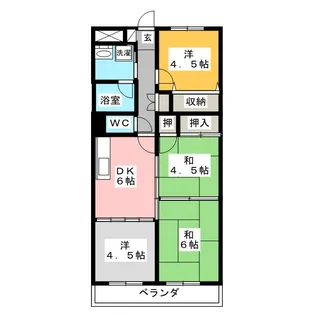 ホープレジデンスいでか【1階】の間取り